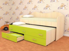 Кровать детская Нимфа двухместная 2.0 Венге/Дуб молочный в Верхоянске - verhoyansk.katalogmebeli.com | фото 2