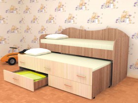 Кровать детская Нимфа двухместная 2.0 Венге/Дуб молочный в Верхоянске - verhoyansk.katalogmebeli.com | фото 3