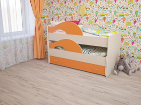 Кровать детская Радуга 1600 Млечный дуб/Венге в Верхоянске - verhoyansk.katalogmebeli.com | фото 3