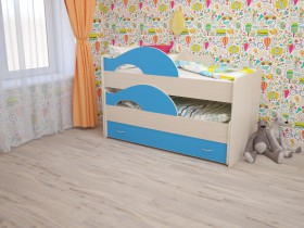 Кровать детская Радуга 1600 Млечный дуб/Венге в Верхоянске - verhoyansk.katalogmebeli.com | фото 4