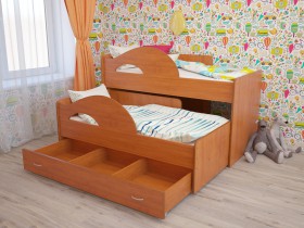 Кровать детская Радуга 1600 Млечный дуб/Венге в Верхоянске - verhoyansk.katalogmebeli.com | фото 6