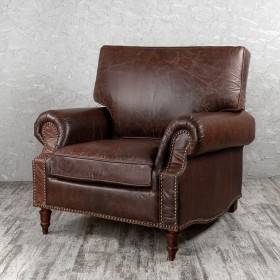 Кресло кожаное Лофт Аристократ (ширина 1100 мм) в Верхоянске - verhoyansk.katalogmebeli.com | фото