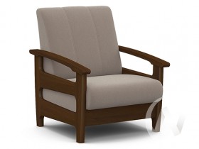 Кресло для отдыха Омега (орех лак/CATANIA COCOA) в Верхоянске - verhoyansk.katalogmebeli.com | фото