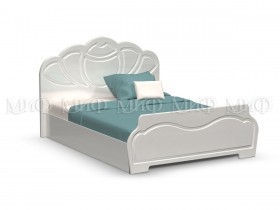 Кровать 1,4м Гармония (Белый/Белый глянец) в Верхоянске - verhoyansk.katalogmebeli.com | фото