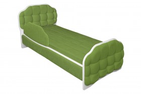 Кровать 160 Атлет 76 Зелёный (мягкий бортик) в Верхоянске - verhoyansk.katalogmebeli.com | фото