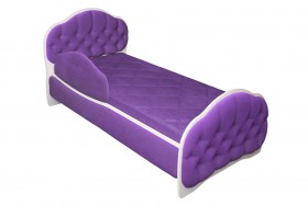 Кровать 160 Гармония 32 Фиолетовый (мягкий бортик) в Верхоянске - verhoyansk.katalogmebeli.com | фото