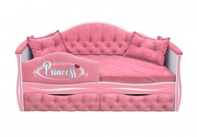 Кровать 160 серии Иллюзия 2 ящика 36 Розовый (мягкий бортик/подушки) в Верхоянске - verhoyansk.katalogmebeli.com | фото