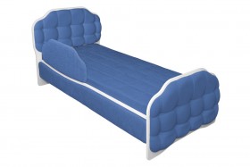 Кровать 170 Атлет 29 Синий (мягкий бортик) в Верхоянске - verhoyansk.katalogmebeli.com | фото