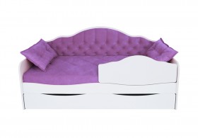 Кровать 170 серии Иллюзия Лайт 1 ящик 32 Фиолетовый (подушки) в Верхоянске - verhoyansk.katalogmebeli.com | фото