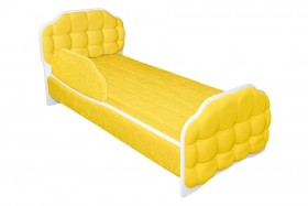 Кровать 180 Атлет 74 жёлтый (мягкий бортик) в Верхоянске - verhoyansk.katalogmebeli.com | фото