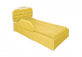 Кровать 190 Атлет Lux 74 Жёлтый (мягкий бортик) в Верхоянске - verhoyansk.katalogmebeli.com | фото