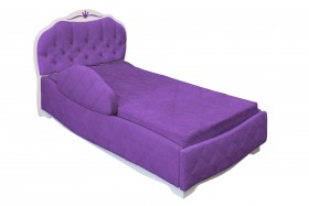 Кровать 190 Гармония Lux 32 Фиолетовый (мягкий бортик) в Верхоянске - verhoyansk.katalogmebeli.com | фото