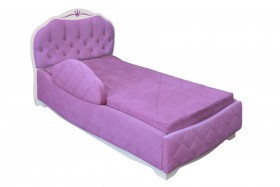 Кровать 190 Гармония Lux 67 Светло-фиолетовый (мягкий бортик) в Верхоянске - verhoyansk.katalogmebeli.com | фото