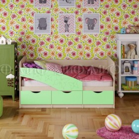 Кровать Бабочки 1,6м (Салат матовый) в Верхоянске - verhoyansk.katalogmebeli.com | фото