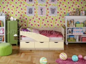 Кровать Бабочки 1,6м (Ваниль матовый) в Верхоянске - verhoyansk.katalogmebeli.com | фото