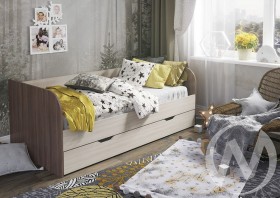 Кровать детская Балли 2-х уровневая (шимо темный/шимо светлый) в Верхоянске - verhoyansk.katalogmebeli.com | фото 1