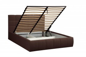 Кровать "Диана" ш. 1600 (Н=1010мм) (жаккард шоколад) в Верхоянске - verhoyansk.katalogmebeli.com | фото