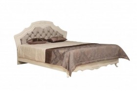 Кровать двойная "Кантри" (вудлайн кремовый/патина/ортопед/1820) в Верхоянске - verhoyansk.katalogmebeli.com | фото