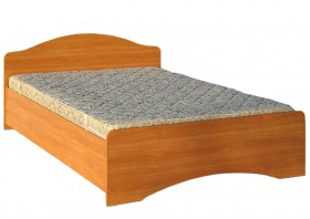 Кровать двойная 1600-1 без матраса (круглые спинки) Вишня Оксфорд в Верхоянске - verhoyansk.katalogmebeli.com | фото