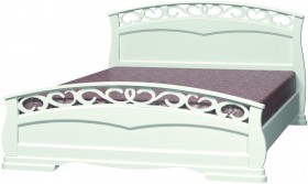 Кровать Грация-1 из массива сосны 1600*2000 Белый античный в Верхоянске - verhoyansk.katalogmebeli.com | фото 5