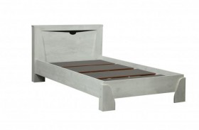 Кровать одинарная 33.07 с настилом "Лючия" (ш. 900)/(бетон пайн белый / венге / белый) в Верхоянске - verhoyansk.katalogmebeli.com | фото