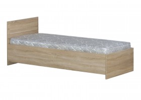 Кровать одинарная 800-2 без матраса (прямые спинки) Дуб Сонома в Верхоянске - verhoyansk.katalogmebeli.com | фото