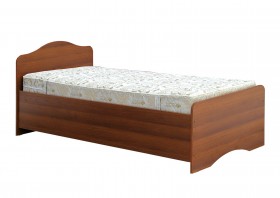 Кровать одинарная 900-1 без матраса (круглые спинки) Орех Таволато в Верхоянске - verhoyansk.katalogmebeli.com | фото 1