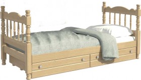 Кровать одинарная Аленка из массива сосны 800*1890 Сосна в Верхоянске - verhoyansk.katalogmebeli.com | фото