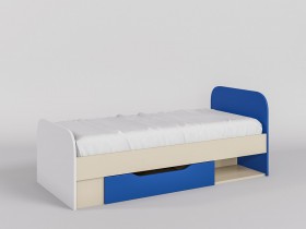 Кровать Скай 1650х750 (Синий/Белый/корпус Клен) в Верхоянске - verhoyansk.katalogmebeli.com | фото