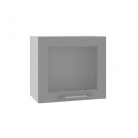 Квадро ВПГС 500 шкаф верхний горизонтальный со стеклом высокий (Лунный свет/корпус Серый) в Верхоянске - verhoyansk.katalogmebeli.com | фото