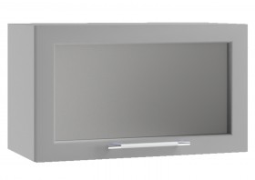 Лофт ПГС 600 шкаф верхний горизонтальный со стеклом Бетон светлый в Верхоянске - verhoyansk.katalogmebeli.com | фото