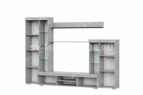 Мебель для гостиной МГС 5 Цемент светлый / Белый в Верхоянске - verhoyansk.katalogmebeli.com | фото 4