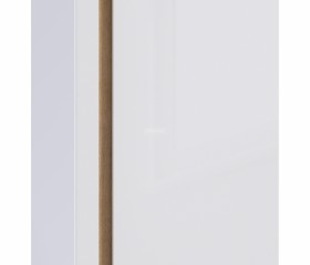 Веста СБ-2259 Шкаф 2х дверный с зеркалом Дуб Бунратти/Белый глянец в Верхоянске - verhoyansk.katalogmebeli.com | фото 3