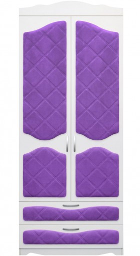 Шкаф 2-х створчатый с ящиками серии Иллюзия 32 Фиолетовый в Верхоянске - verhoyansk.katalogmebeli.com | фото