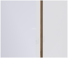 Веста СБ-2258 Шкаф 3х дверный с зеркалом Дуб Бунратти/Белый глянец в Верхоянске - verhoyansk.katalogmebeli.com | фото 2