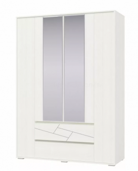 Шкаф 4-х дверный с ящиками Аделина 1600 Рамух белый в Верхоянске - verhoyansk.katalogmebeli.com | фото 1