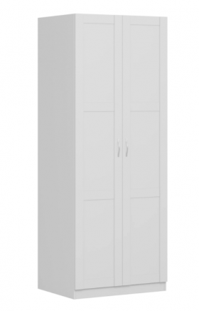 Шкаф двухдверный Пегас сборный белый в Верхоянске - verhoyansk.katalogmebeli.com | фото