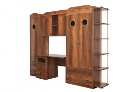Шкаф комбинированный для одежды «Навигатор» (Дуб Каньон) в Верхоянске - verhoyansk.katalogmebeli.com | фото 5