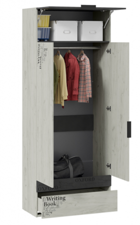 Шкаф комбинированный для одежды «Оксфорд-2» в Верхоянске - verhoyansk.katalogmebeli.com | фото 2