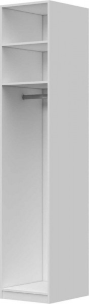 Шкаф ШР-1 без зеркала Вива (Белый/Белый глянец/Платина) в Верхоянске - verhoyansk.katalogmebeli.com | фото 3