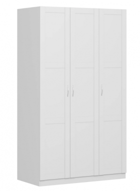 Шкаф трехдверный Пегас сборный белый в Верхоянске - verhoyansk.katalogmebeli.com | фото