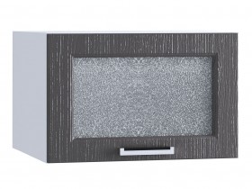 Шкаф верхний горизонтальный со стеклом 510, ШВГС 510 (Клен серый/корпус белый) в Верхоянске - verhoyansk.katalogmebeli.com | фото