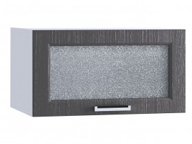 Шкаф верхний горизонтальный со стеклом 610, ШВГС 610 (Клен серый/корпус белый) в Верхоянске - verhoyansk.katalogmebeli.com | фото