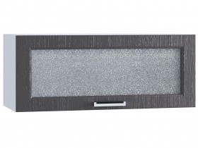 Шкаф верхний горизонтальный со стеклом 800, ШВГС 800 (Клен серый/корпус белый) в Верхоянске - verhoyansk.katalogmebeli.com | фото
