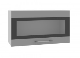Скала ВПГСФ 800 Шкаф верхний горизонтальный со стеклом с фотопечатью высокий (Гранит Маус/корпус Серый) в Верхоянске - verhoyansk.katalogmebeli.com | фото