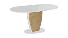 Стол обеденный «Монреаль» Тип 1 (Белый глянец/Бунратти) в Верхоянске - verhoyansk.katalogmebeli.com | фото 2