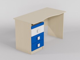 Стол (столешница с выемкой) Скай люкс (Синий/Белый/корпус Клен) в Верхоянске - verhoyansk.katalogmebeli.com | фото