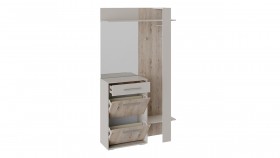 Шкаф для одежды «Нуар» тип 1 Фон серый/Дуб сонома в Верхоянске - verhoyansk.katalogmebeli.com | фото 3