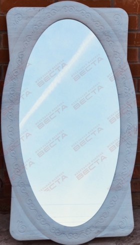 Зеркало Овальное МДФ Белый в Верхоянске - verhoyansk.katalogmebeli.com | фото